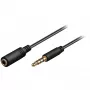 Wentronic Goobay 3,5mm-Klinken-Verlängerungskabel, Schwarz, 3 m - 3,5 mm Klinkenstecker (4-polig, Stereo) > 3,5 mm Klinkenbuchse (4-polig, Stereo) (62480)