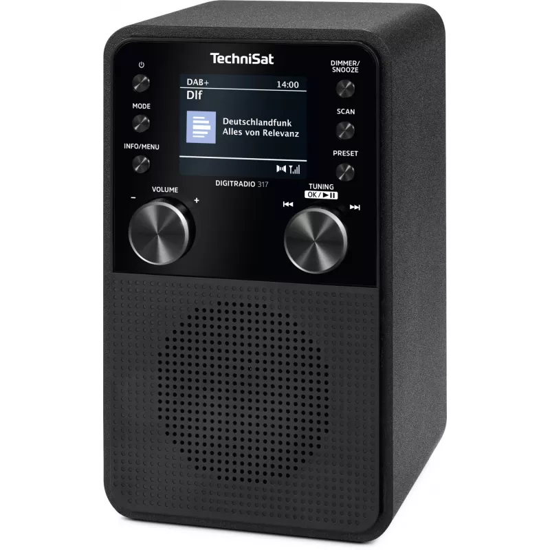 Digitalradio TECHNISAT DigitRadio 317 — schwarz, FM- und DAB+-Empfang