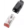 renkforce RJ45-Stecker TM21 CAT 6, geschirmter Stecker, gerade Pol: 8P8C H9561.4-10 Schwarz H9561.4-10 10 Stück (H9561.4-10)