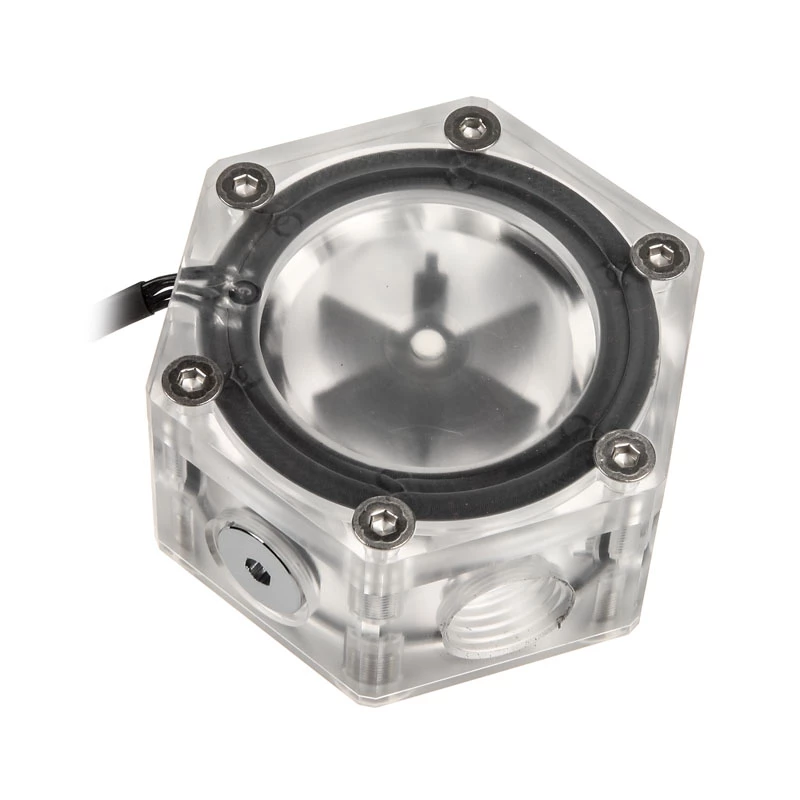 Durchflussanzeiger BitsPower Hexagon Flow Indicator-RGB BP-HFI-RGB — RGB-Beleuchtung, hexagonales Design