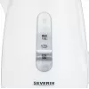 Elektrischer Wasserkocher SEVERIN 1 L 2200 W weiß – kabellos, 360° Basis, verdecktes Heizelement