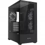 Sharkoon SK6 ARGB Tower ATX Schwarz – Mid-Tower-ATX-Gehäuse mit ARGB-Beleuchtung und Seitenfenster aus gehärtetem Glas