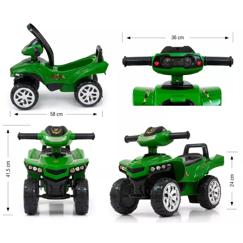 Rutschfahrzeug milly mally Ride-on Monster Military Modell 27515 für Kleinkinder