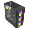 PC Cube Gehäuse SAVIO Noctis Glass RGB — Schwarz, ATX/Micro-ATX, 210×410×450 mm, 3×120 mm Frontlüfter