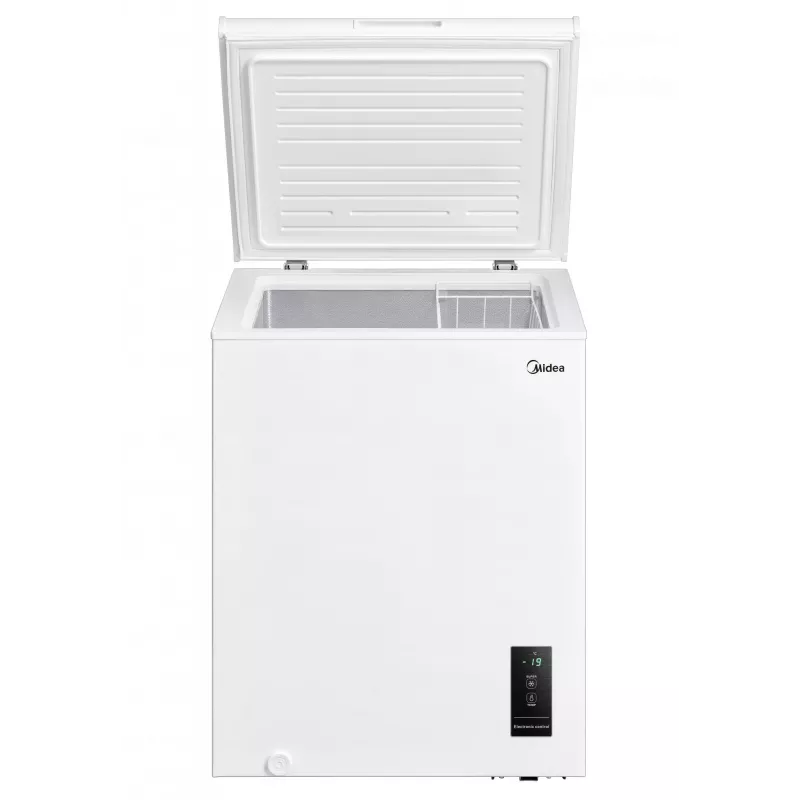 Gefriertruhe Midea MDRC152FEE01, 99 L, Energieklasse E, 85 cm Höhe, freistehend, Weiß