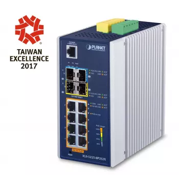 Managed Layer-3 Gigabit-Ethernet-Switch PLANET IGS-5225-8P2S2X