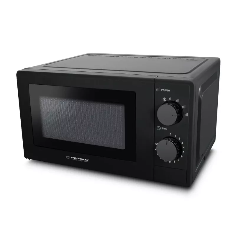 Solo-Mikrowelle ESPERANZA ESTOFADO — 20 l, 700 W, 5 Leistungsstufen, 24,5 cm Drehteller, schwarz