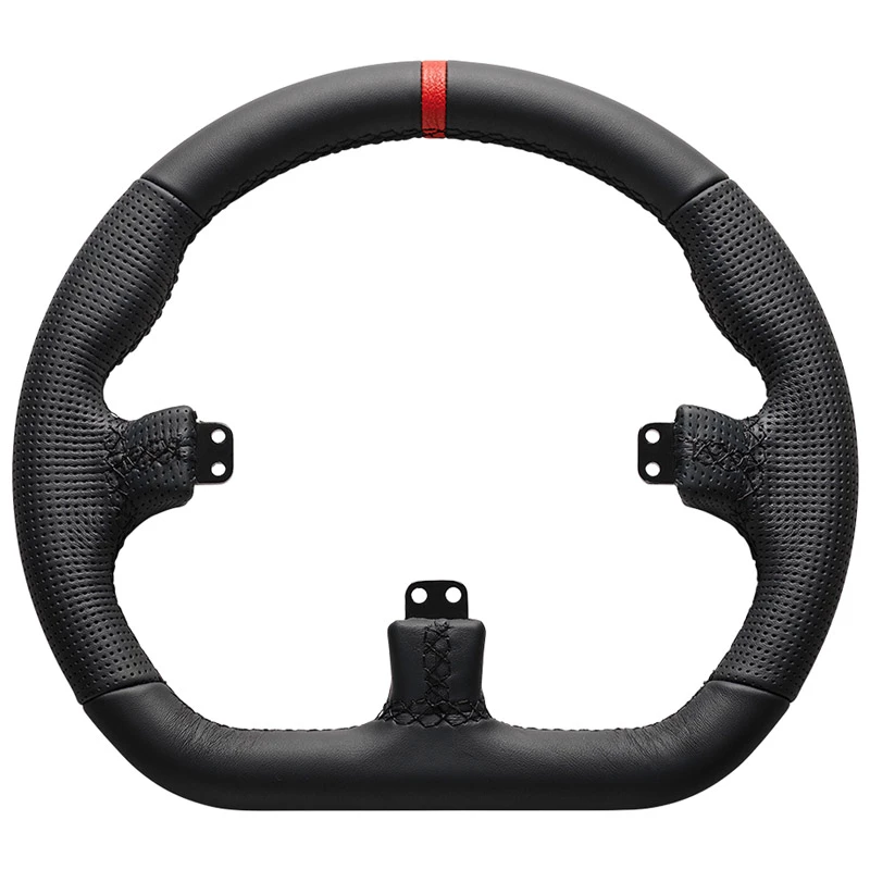 Asetek SimSports GT Rim - Closed D, Leder - Schwarz