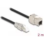 DeLOCK Kabel RJ45-Stecker Feldkonfektionierung auf Keystone-Modul RJ45-Buchse Cat.6A 2 m