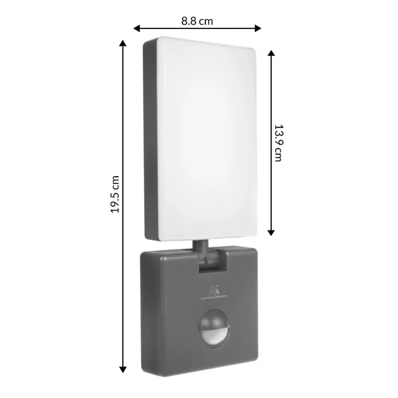 LED-Strahler MACLEAN MCE516 mit PIR-Bewegungsmelder, 50W, grau