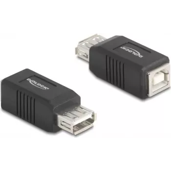 DeLOCK 67203 Kabeladapter USB Typ-A USB Typ-B Schwarz