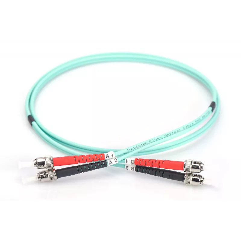 DIGITUS - Patchkabel - ST Multimode (M) - ST Multimode (M) - 3 m - Glasfaser - 50/125 µm - türkis