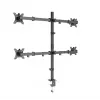 Monitorhalterung Gembird MA-D4-01, Tischklemme für bis zu 4 Displays, 32 inch (81,3 cm), 40 kg, VESA 75x75–100x100, Schwarz