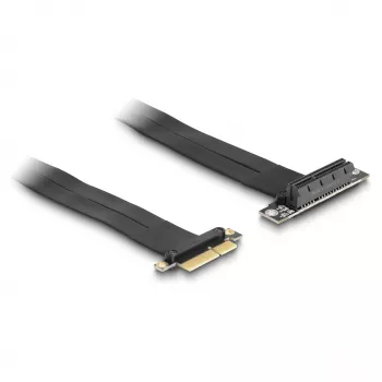 DeLOCK Riser-Karte PCI Express x4 Stecker auf x4 Slot 90° gewinkelt mit Kabel 60 cm