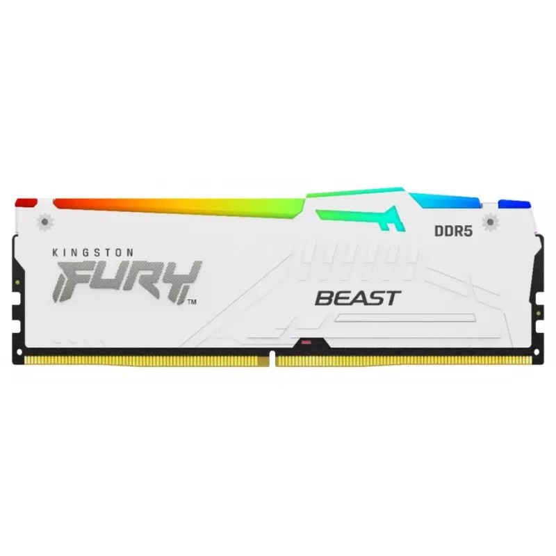 Kingston FURY Beast RGB KF552C40BWAK2-16 DDR5-5200 16GB (2x8GB) Kit, CL40, weiß