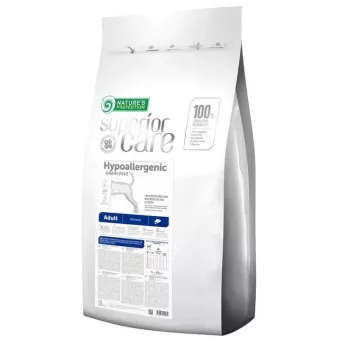Trockenfutter für Hunde Nature’s Protection Hypoallergenic Adult All Breeds — Lachs, 10 kg, getreidefrei, 24 % Protein, 14 % Fett