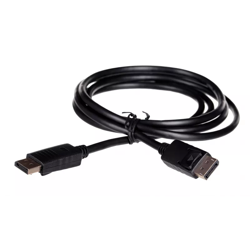 DisplayPort-Kabel SAVIO CL-136, DisplayPort Stecker–Stecker, 2 m, DP 1.2, vergoldete Kontakte, schwarz