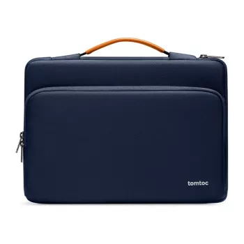 Laptop-Hülle Tomtoc Defender-A14 (blau) — Schutzhülle für 14-Zoll-Laptops, Schutzpolsterung, Reißverschluss