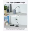 Powerbank 545 NANO 30W 10000mAh mit integriertem USB-C-Kabel, schwarz