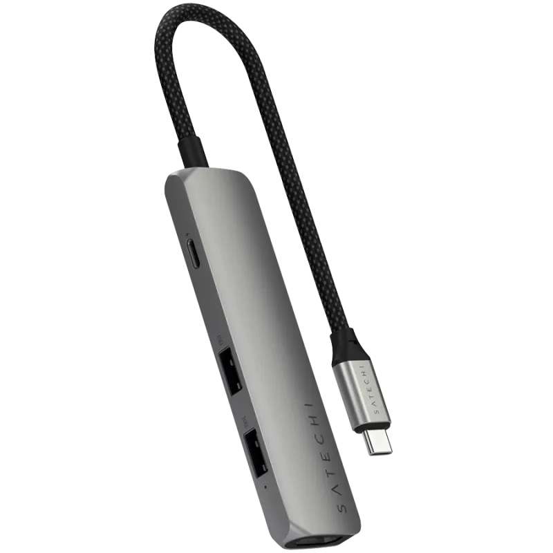 Satechi ST-P4SM Interface Hub USB Typ-C 10000 Mbit/s Grau
