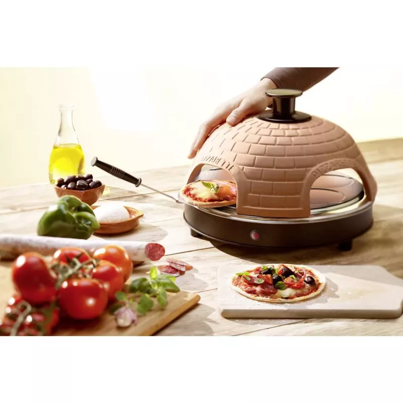 Pizzamaker Emerio PO-115985 4 Pizzas 900 W Schwarz Orange
