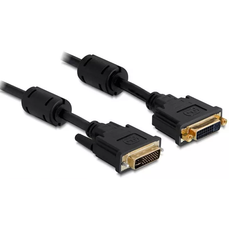 DVI-I-Kabel DeLOCK 83106 1m Schwarz