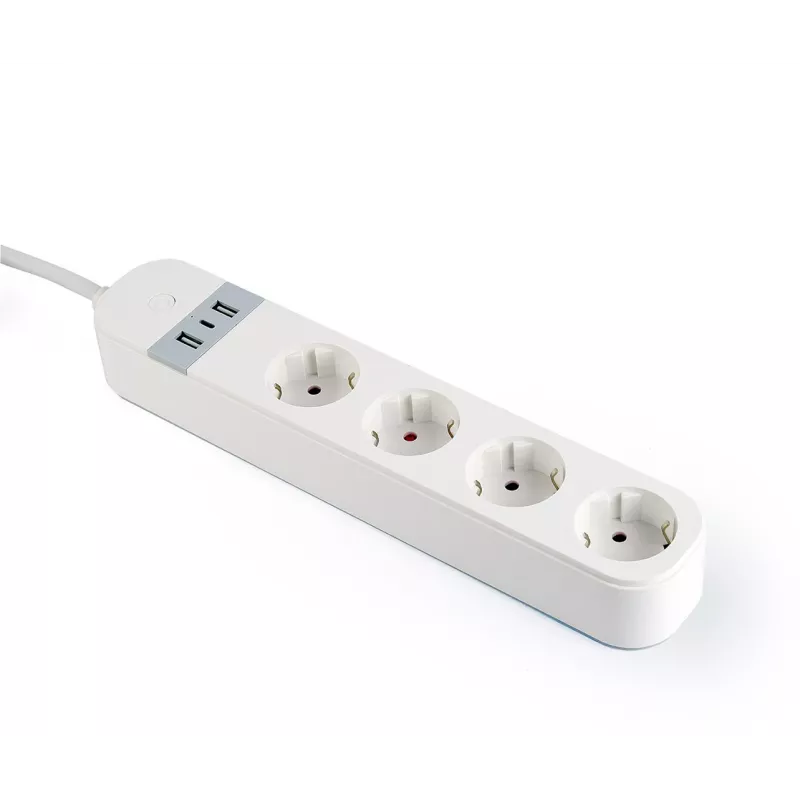 Intelligente Steckdosenleiste Gembird TSL-PS-S4U-01-W 4 AC-Ausgänge 3880 W Weiß