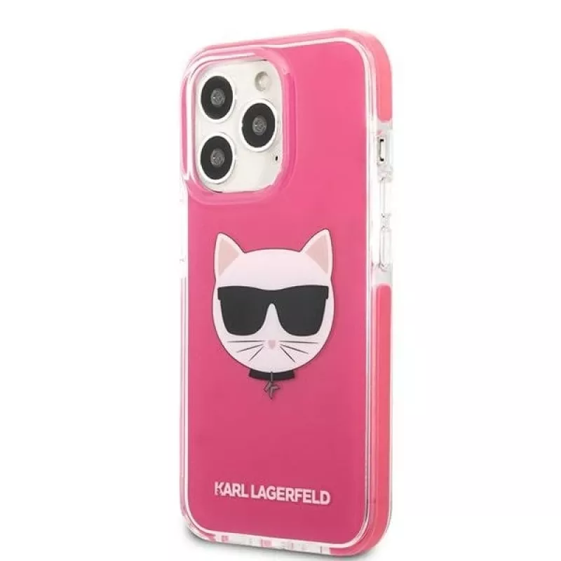 Karl Lagerfeld KLHCP13XTPECPI Iphone 13 Pro Max 6.7 Hartschale Fuchsia/FUSCHIA Choupette Head