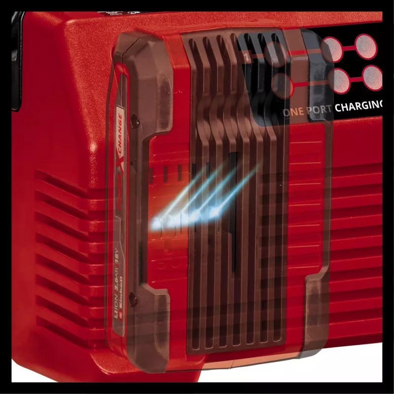 EINHELL Power X-Quattrocharger 4A - Universal Power X-Change Ladegerät für 4 Akkus (LED-Statusanzeige | paralleles Laden | Schnellladung | Lademanagement | Re