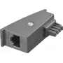 Goobay TAE-Adapter, TAE-F-Stecker > RJ45-Buchse (8P2C), Grau (45736)