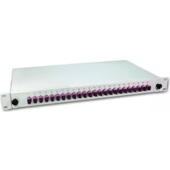 Lightwin LWL-Spleißbox, 24 Fasern, 24x SC Multimode, 50/125µm OM4 Pigtail-Spleißboxen (SPBOX 24G50 OM4 SC)