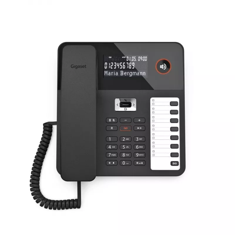 DECT-Telefon Gigaset DESK 800A Kabelgebundenes Handgerät 200 Telefonbucheinträge Schwarz