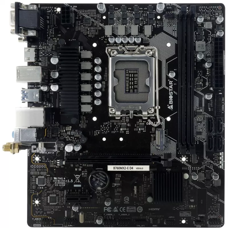 BIOSTAR B760MX2-E D4 Micro-ATX-Mainboard