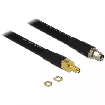 Koaxialkabel DeLOCK 0,4m RP-SMA/RP-SMA
