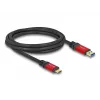 USB-Kabel DeLOCK 80618 10 Gbit/s Typ-A auf Typ-C 2m Rot Metall