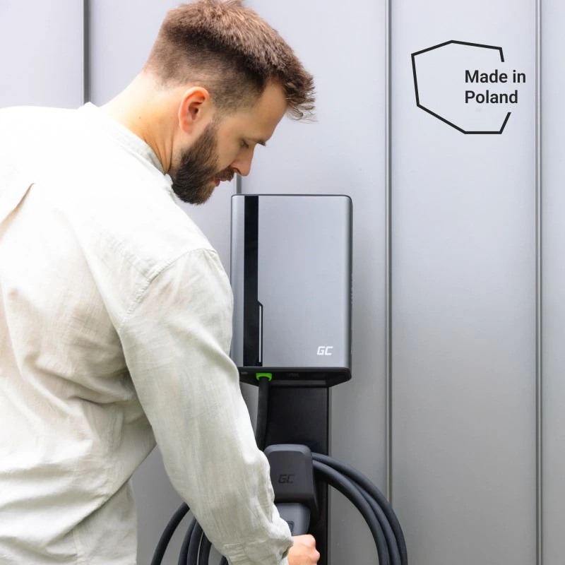 Wallbox Grün Cell GC EVGC021B2250 3,6-22 KW 5m NFC Grau Aluminium