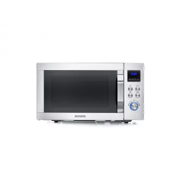Kombi-Mikrowelle SEVERIN MW 7918, Standgerät, 25 L, 900 W, LED-Anzeige, Silber