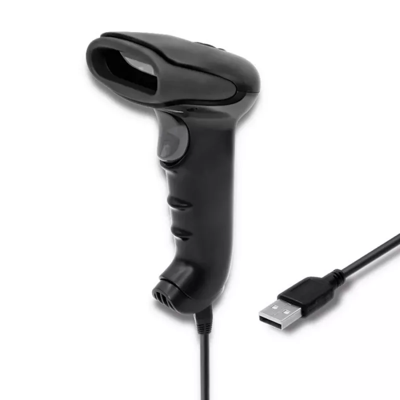 Hand-Barcodeleser QOLTEC 50868 — 1D/2D-Laserscanner, USB kabelgebunden & kabellos, Arbeitsabstand 600 mm, schwarz