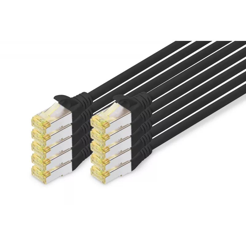 Netzwerkkabel Digitus CAT 6A S/FTP RJ-45 1 m Schwarz