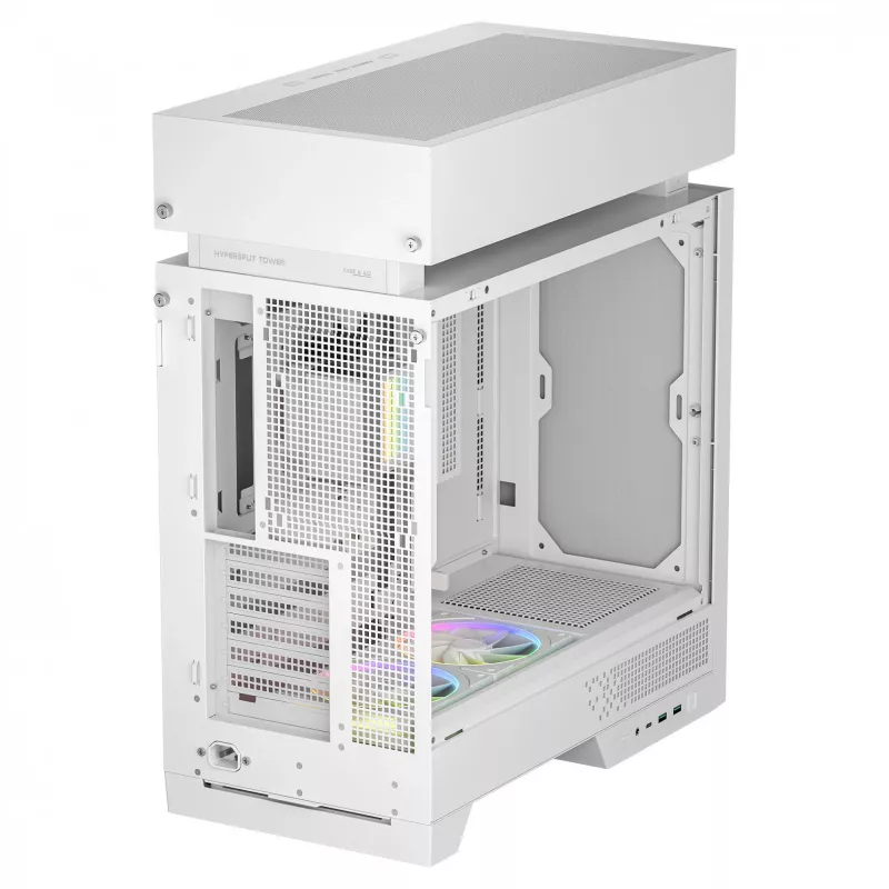 Desktop-PC-Gehäuse DeepCool CL6600 WH — weiß, unterstützt ATX/PS2/SFX/SFX-L-Netzteile, 140 mm vorne, 120/140 mm oben/hinten, 2,5-Zoll- und 3,5-Zoll-Laufwerke