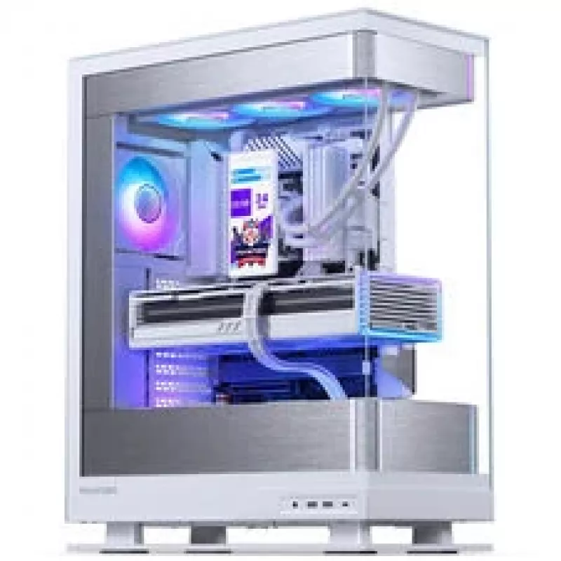 Phanteks Glacier One 360M25 LCD AiO-Flüssigkeitskühlung, 6-Zoll-Display - 360 mm, Weiß