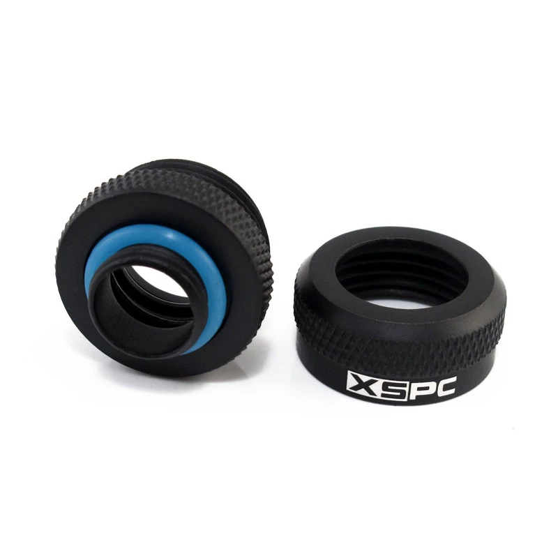 XSPC Connector G1/4 auf 14 mm Hardtube, schwarz matt - 8 Stück