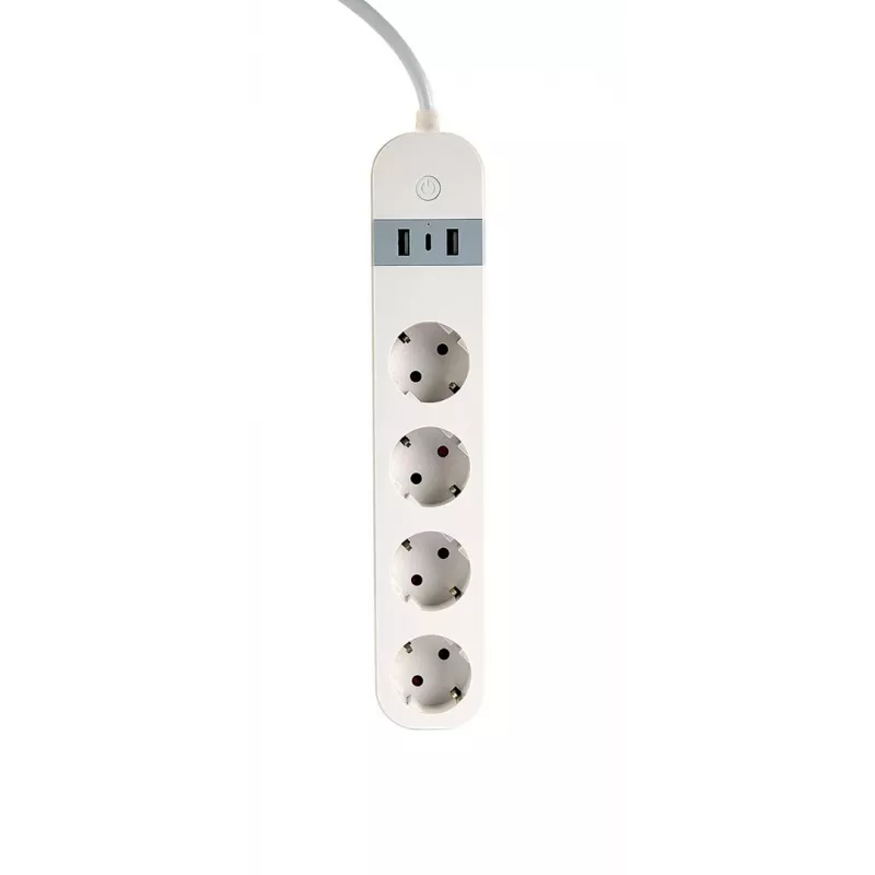 Intelligente Steckdosenleiste Gembird TSL-PS-S4U-01-W 4 AC-Ausgänge 3880 W Weiß