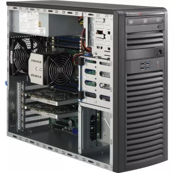 Supermicro - SuperChassis 732D4-903B (schwarz) - Tower - E-ATX 900 Watt Schwarz USB/Audio