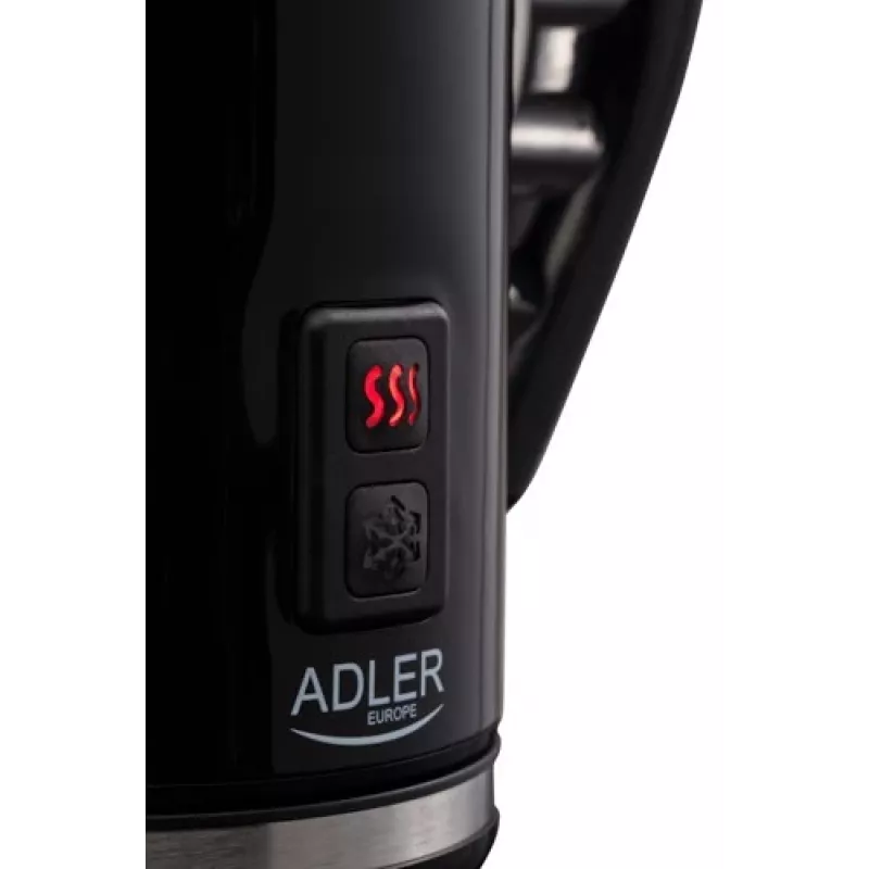 Automatischer Milchaufschäumer/-erwärmer Adler AD 4478 — Edelstahlbehälter, 240 ml Fassungsvermögen, 500 W, heiß & kalt