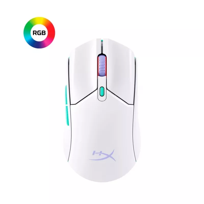 HyperX Pulsefire Haste 2 Core Wls - Gaming-Maus (Wht/Grn/Pur)