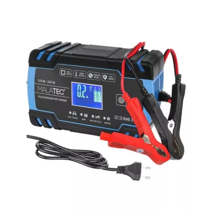 Extralink | Automatisches Ladegerät | für 12/24V 8A Batterie blau