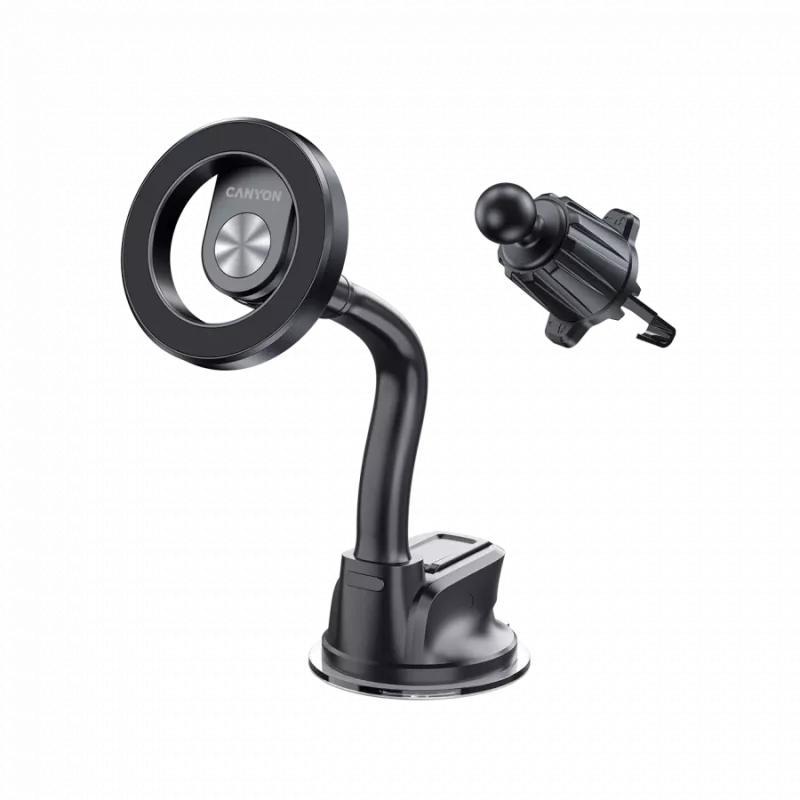 CANYON Magnetische Auto-Halterung OnGrip 12 Saugnapf + Lüftung Schwarz