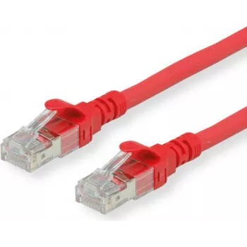 Roline - Patchkabel - RJ-45 (M) auf RJ-45 (M) - 1 m - SFTP, PiMF - CAT 6 - Halogenfrei, vergossen, Litzenleiter - Rot
