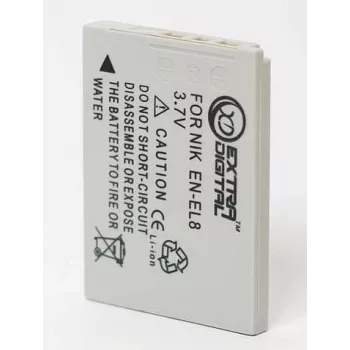 Wiederaufladbarer Kameraakku Extra Digital EN-EL8 3,7V 1050mAh für Nikon